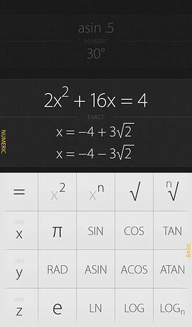 Archimedes iPhone calculator iOS