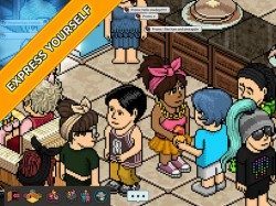 Habbo Hotel iPad ingezoomd