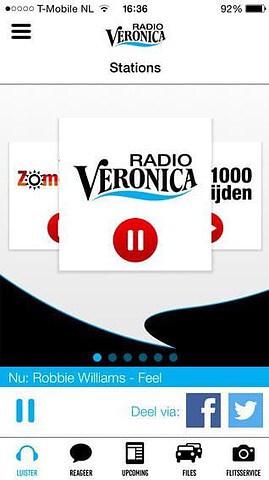 Radio Veronica zender iPhone