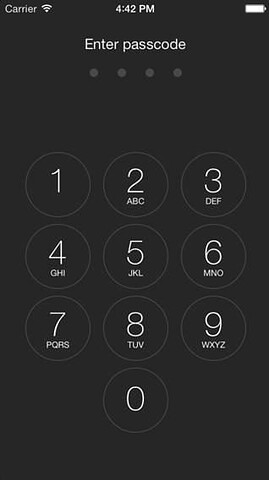 Tresorit iPhone cijfercode