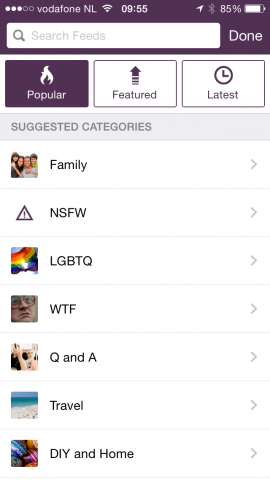 whisper categorieen