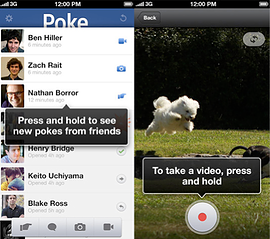 Facebook Poke iPhone screenshots
