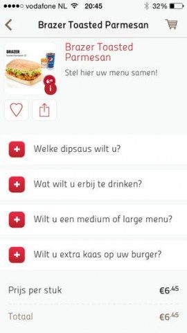 KFC Order MyOrder aanvullende bestelling