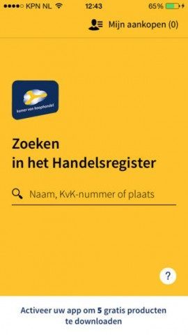 KvK App Handelsregister zoeken