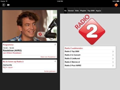 Radio 2 iPad iPhone app vernieuwd