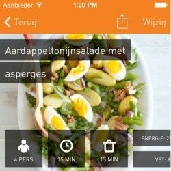 Recepten verzamelen iPhone Kookschrift