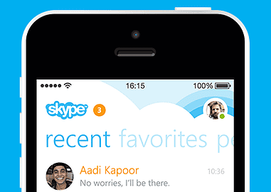 Skype 5.0 header iPhone