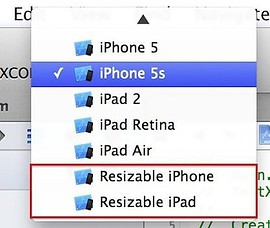 Xcode resizable iPhone resizable iPad