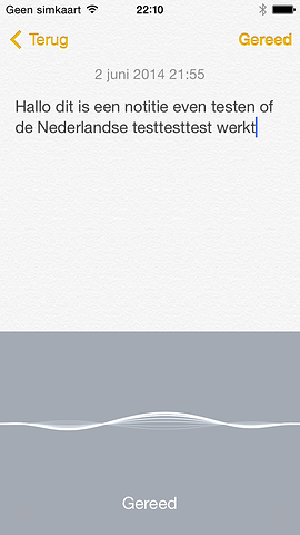 iOS 8 dicteren Nederlands
