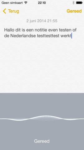 iOS 8 dicteren Nederlands