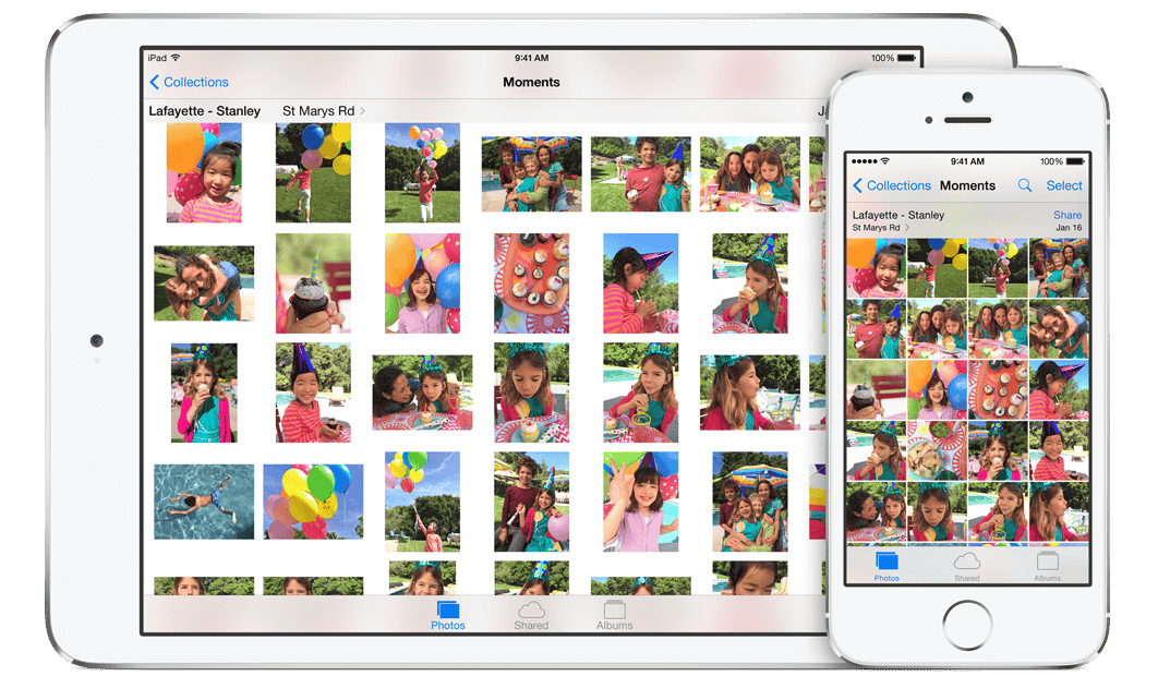iOS 8 foto's app