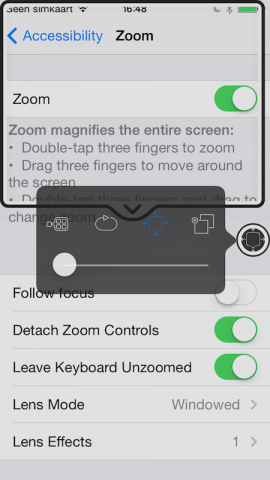 iOS 8 zoom