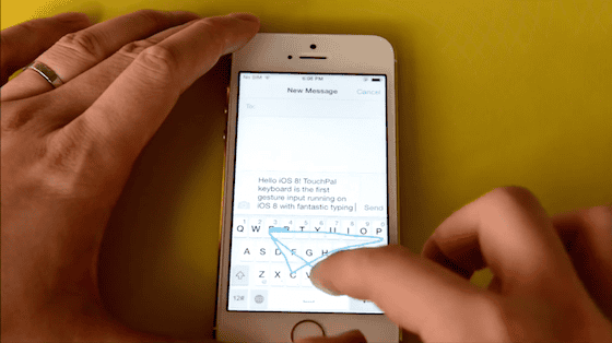 Profeet Humanistisch Kort leven TouchPal demonstreert iOS 8-toetsenbord met veegbewegingen