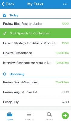 Asana iPhone screenshot