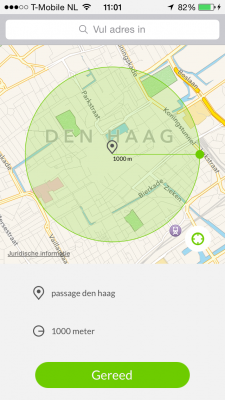 OmgevingsAlert radius