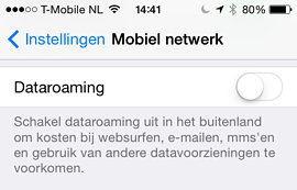 Roaming iOS 7