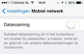 Roaming iOS 7