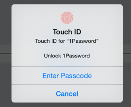 Touch ID 1Password