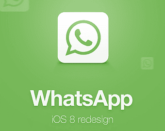 WhatsApp iOS 8 redesign logo
