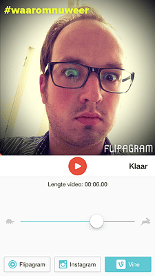 Flipagram selfie lengte aangeven