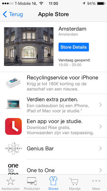 Recyclingservice iPhone