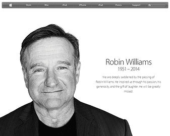 Robin Williams Apple website
