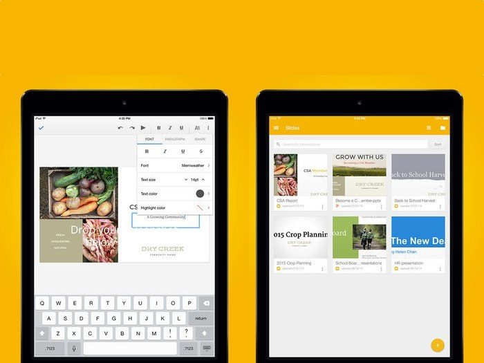 google presentaties groot