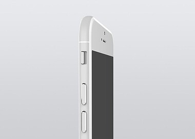 iphone 6 render zijkant wit