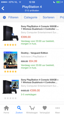 Bol.com PlayStation 4 zoekresultaten