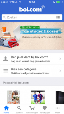 Bol.com hoofdpagina