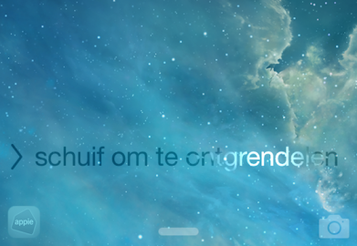 iOS 8 app ontgrendelscherm