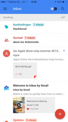 Google Inbox vandaag