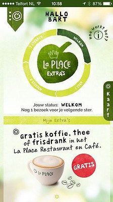 La Place iPhone-app hoofdscherm