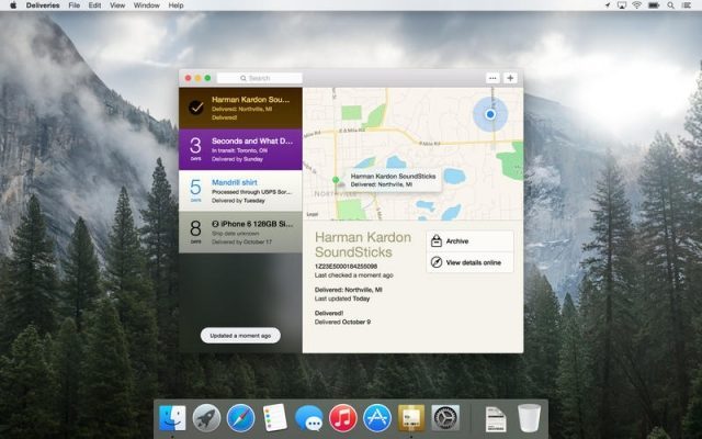 Mac OS X Apps Deliveries