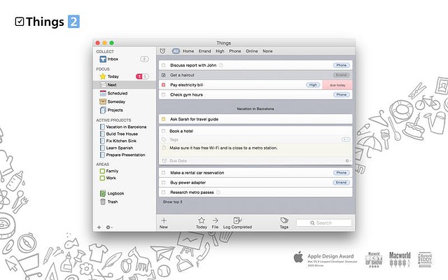 Mac OS X Yosemite Apps Things