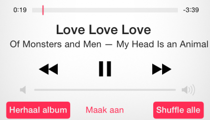 Muziek iOS 8 bug