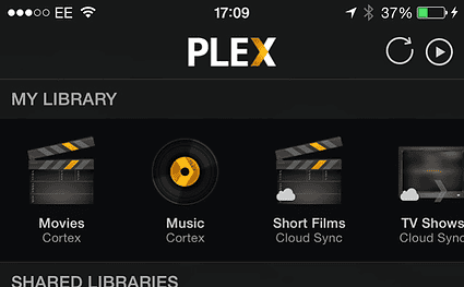 Plex iPhone iPad video afspelen