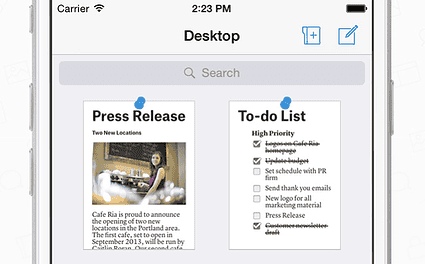 Quip iPhone iPad documenten en spreadsheets