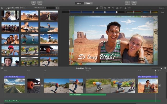 iMovie Mac OS X Yosemite apps