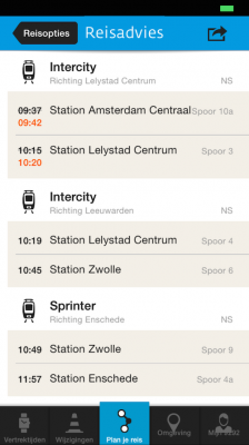 9292 iOS live informatie