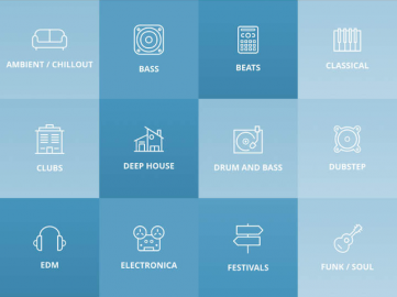 Mixcloud iPad muziekgenres kiezen