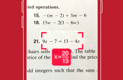 PhotoMath iPhone app formule scannen icon