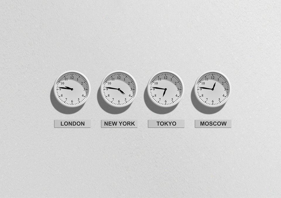 Wereldklokken met tijdzones
