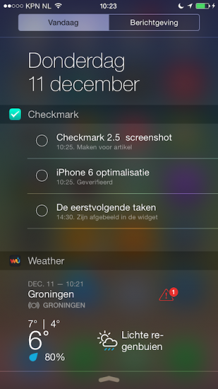 Checkmark widget