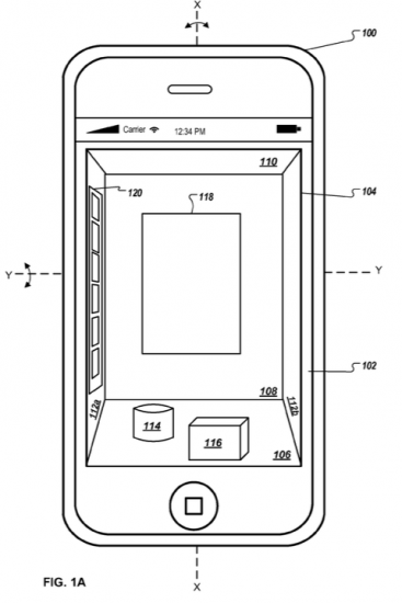 Patent iPhone 3D interface