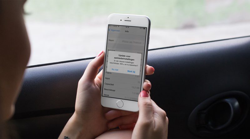 Aanbiederinstellingen op je iPhone ontvangen