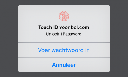 Bol.com Touch ID 1Password