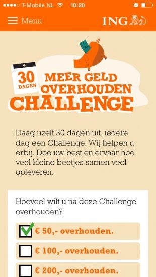 ING Meer Geld Overhouden Challenge