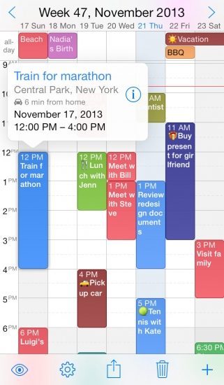 week calendar iphone