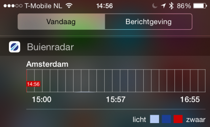 Buienradar widget feature